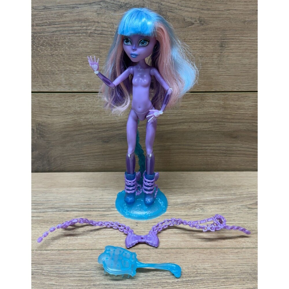 Monster High River Styxx Haunted Doll Nude w/ Boots, Stand, Chains & Brush 2014